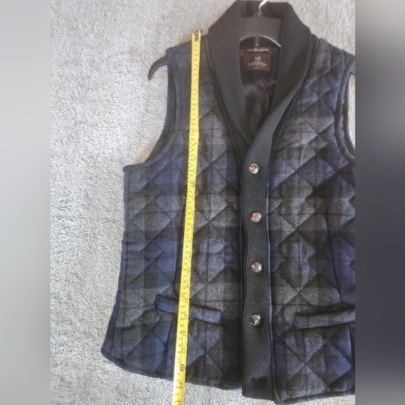 wool blend quilted plaid vest Women's Sz Medium SCOTCH & SODA - Picture 15 of 16